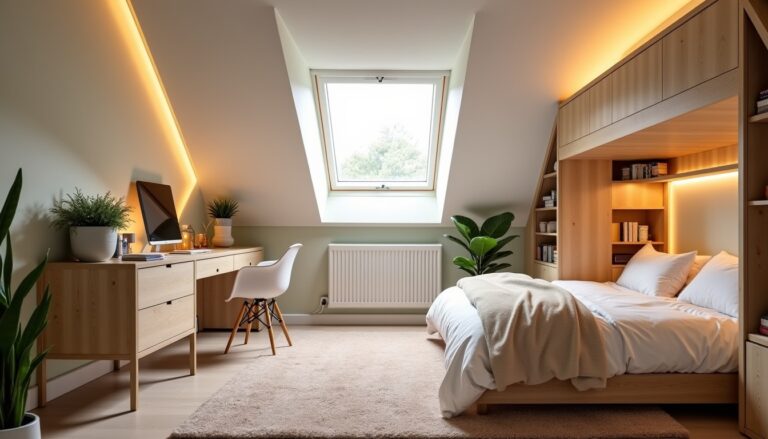 Transformer une chambre sous combles très bas : 7 astuces ingénieuses pour un espace cosy et fonctionnel !