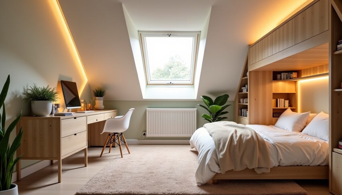 Transformer une chambre sous combles très bas : 7 astuces ingénieuses pour un espace cosy et fonctionnel !